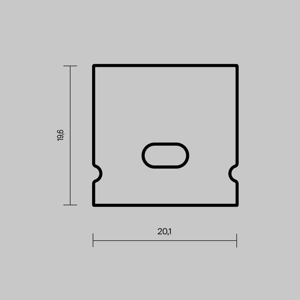 Комплект заглушек (для профиля 20?20) 2 шт., ALM-2020-EC 642072 Maytoni 642072_MY