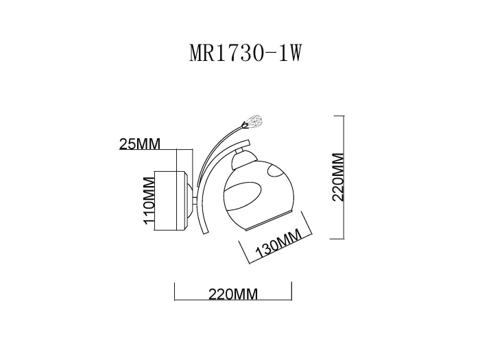 Бра MyFar Stella MR1730-1W