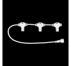 Разветвитель 3-х Лучевой для Бахромы, Занавесов и Нитей 220В без Возможности Управления, Провод Белый Каучук, IP65 LLR3-8