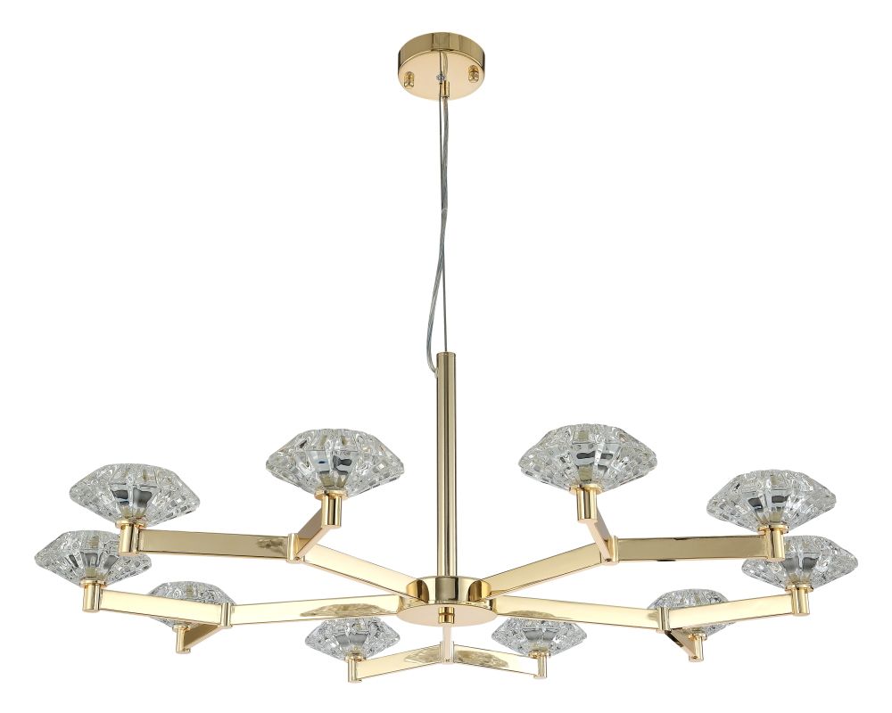 Подвесная люстра Crystallux REBECA REBECA SP10 GOLD_CR