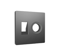 Лицевая панель ALFA для компьютерной/телефонной + TV розетки RJ-45/RJ-11 QUANT Ambrella Volt AP6625_AMB