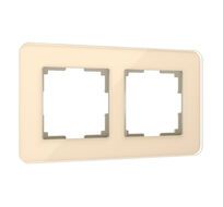 Рамка из стекла на 2 поста Elite айвори Werkel a057883_WR