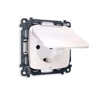 Розетка Ambrella Volt OMEGA с заземлением с шторками и защитной крышкой 2P+E 16A-250V IP44 QUANT MO208010_AMB