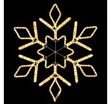 Светодиодная Снежинка 0,8м Тепло-Белая, Дюралайт на Металлическом Каркасе, IP54 LC-13091