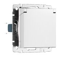 Розетка с заземлением, шторками и защитной крышкой Werkel a069590_EU