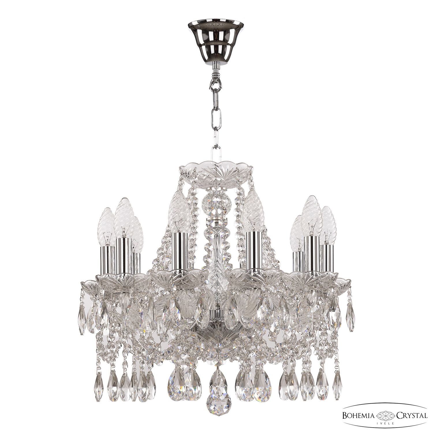 Хрустальная люстра Bohemia Ivele Crystal 107/10/141 Ni_BI