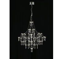 Подвесная люстра светодиодная с пультом и хрустальными подвесками Asfour MyFar MR2641-66P-76AP