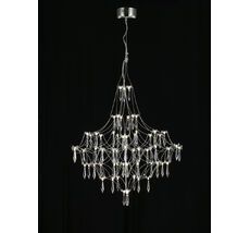 Подвесная люстра светодиодная с пультом и хрустальными подвесками Asfour MyFar MR2641-66P-76AP