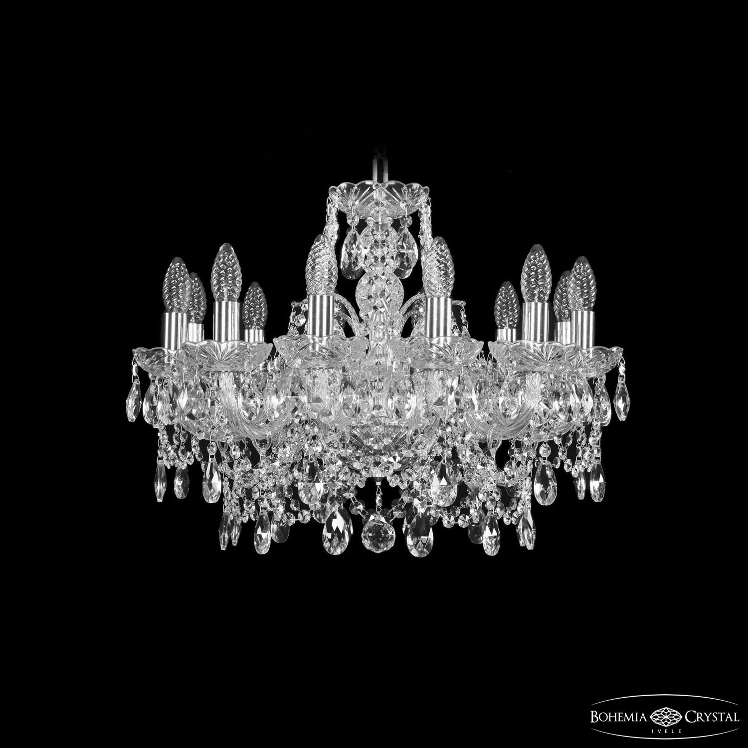 Хрустальная люстра Bohemia Ivele Crystal 1411/12/195 Ni_BI