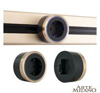 Трековая розетка Arte Milano track-sockets 380066TS LED/ES Gold