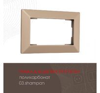 Рамка из поликарбоната для двойной розетки Arte Milano 503.03-double.shampan