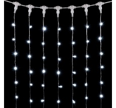 Гирлянда Занавес с Колпачком 1 x 6 м Белый 220В, 600 LED, Провод Прозрачный ПВХ, IP65 PCL601CAP-10-2W