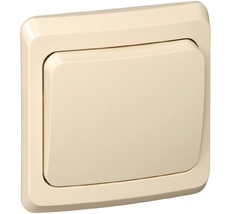 Выключатель встраиваемый одноклавишный (кремовый) Systeme Electric BC10-004K