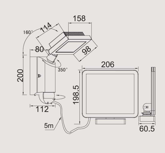 Настенный светильник уличный на солнечной батарее водонепроницаемый ip44 с датчиком движения и освещенности Oasis Light W6101S-PIR SL Gr_OL