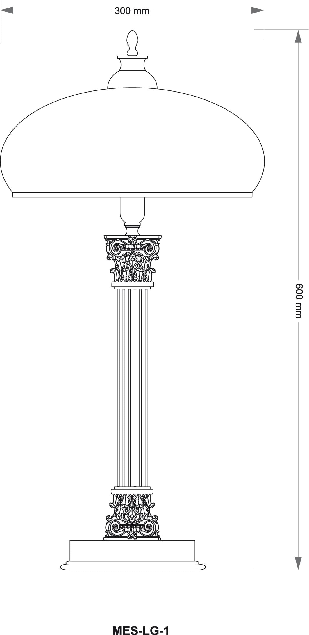 Настольная лампа Kutek Messina (Kreml) MES-LG-1(P)GR