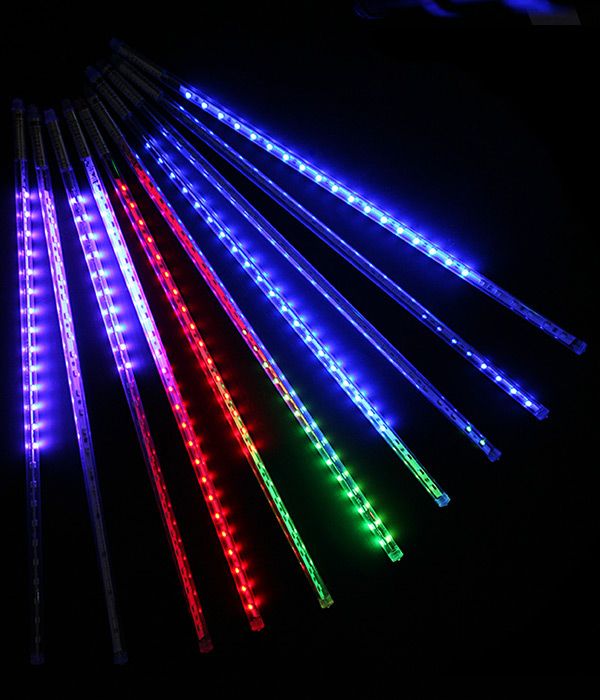 

Гирлянда Тающие Сосульки 10шт по 50см, 12В, 480 Разноцветных Светодиодов, Провод Черный ПВХ, IP55 15-009, 15-009