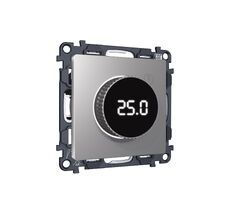 Комплект механизма терморегулятора с цифровым дисплеем с подсветкой и датчиком для теплого пола ALFA QUANT (AP5058, VM1385) Ambrella Volt MA505810_AMB