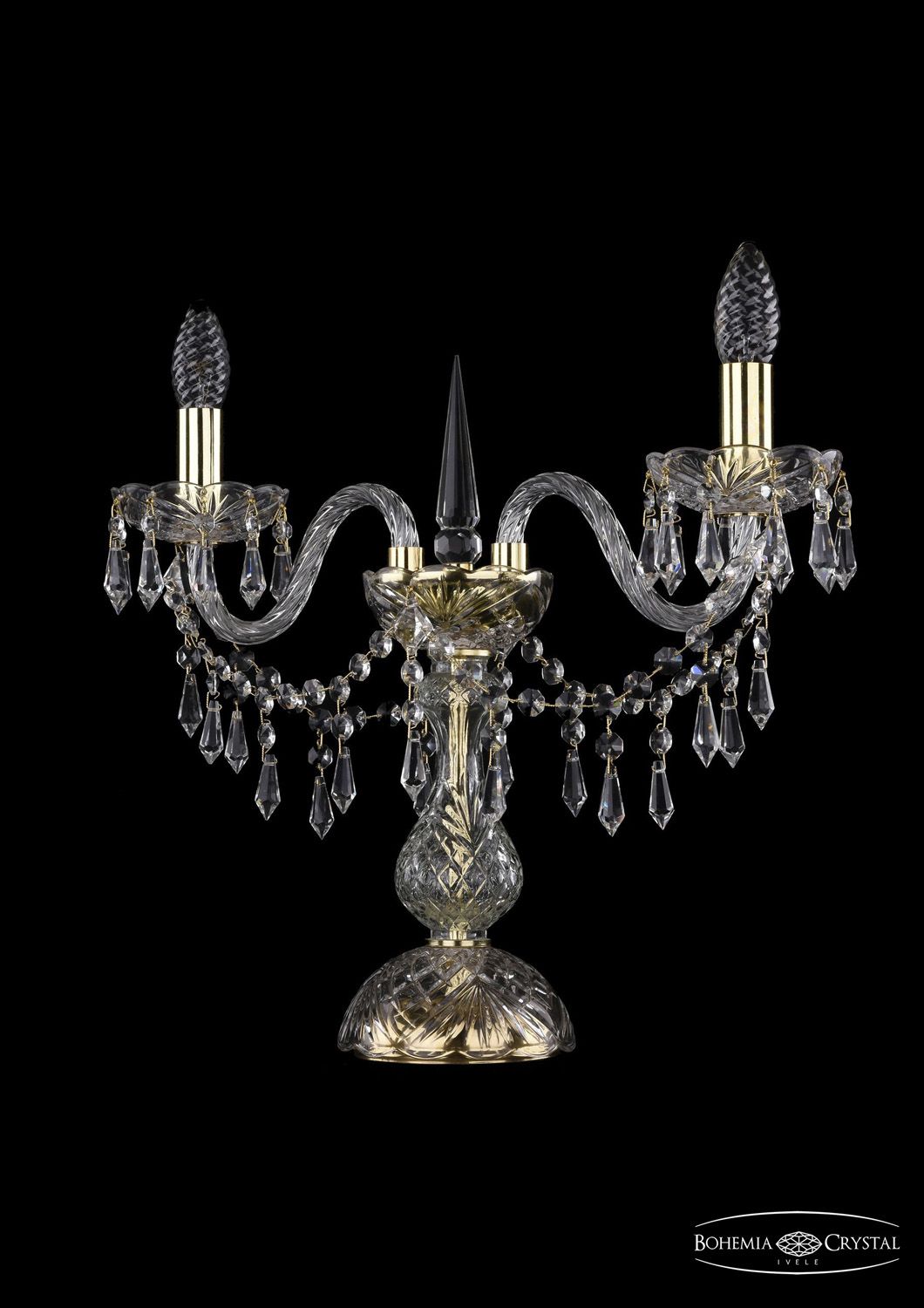 

Настольная лампа Bohemia Ivele 1403L/2/141-39 G, 1403L/2/141-39 G