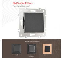 Выключатель одноклавишный 10AX 250V Arte Milano 203.30-1.black