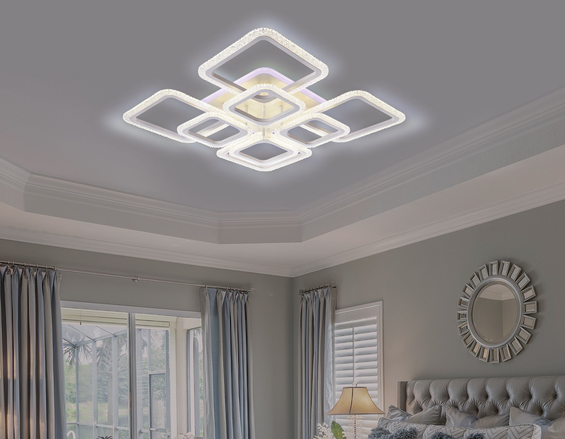 Потолочная люстра Ambrella light с пультом ACRYLICA FA5303_AMB