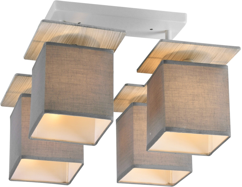 Люстра потолочная на штанге 1129/4PL E27*60W White/Grey Escada 1129/4PL Grey_ESC