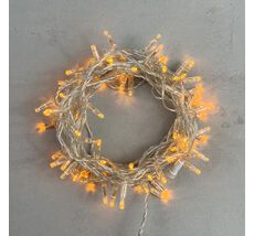 Гирлянда Нить с Колпачком 10м Желтая 24В, 100 LED, Провод Прозрачный ПВХ, IP65 PST100CAP-10-1Y