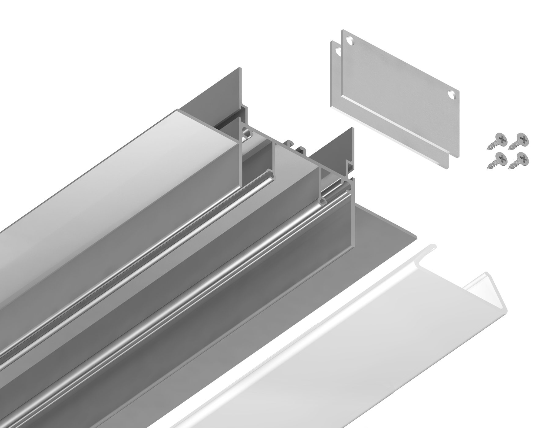 Алюминиевый профиль для натяжного потолка для ленты до 13.2мм Ambrella Light ILLUMINATION GP4000AL_AMB