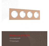 Рамка из алюминия на 4 поста Arte Milano 502.11-4.brown