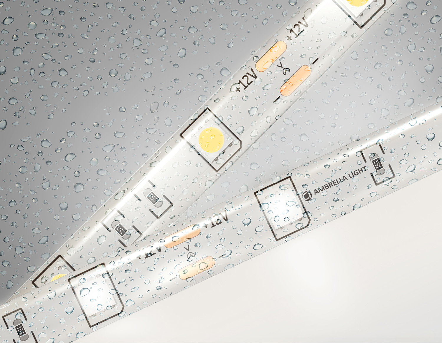 Светодиодная лента 5050 30Led, 7.2W m, 12V IP65 4500K 5m Ambrella Light GS GS1902_AMB