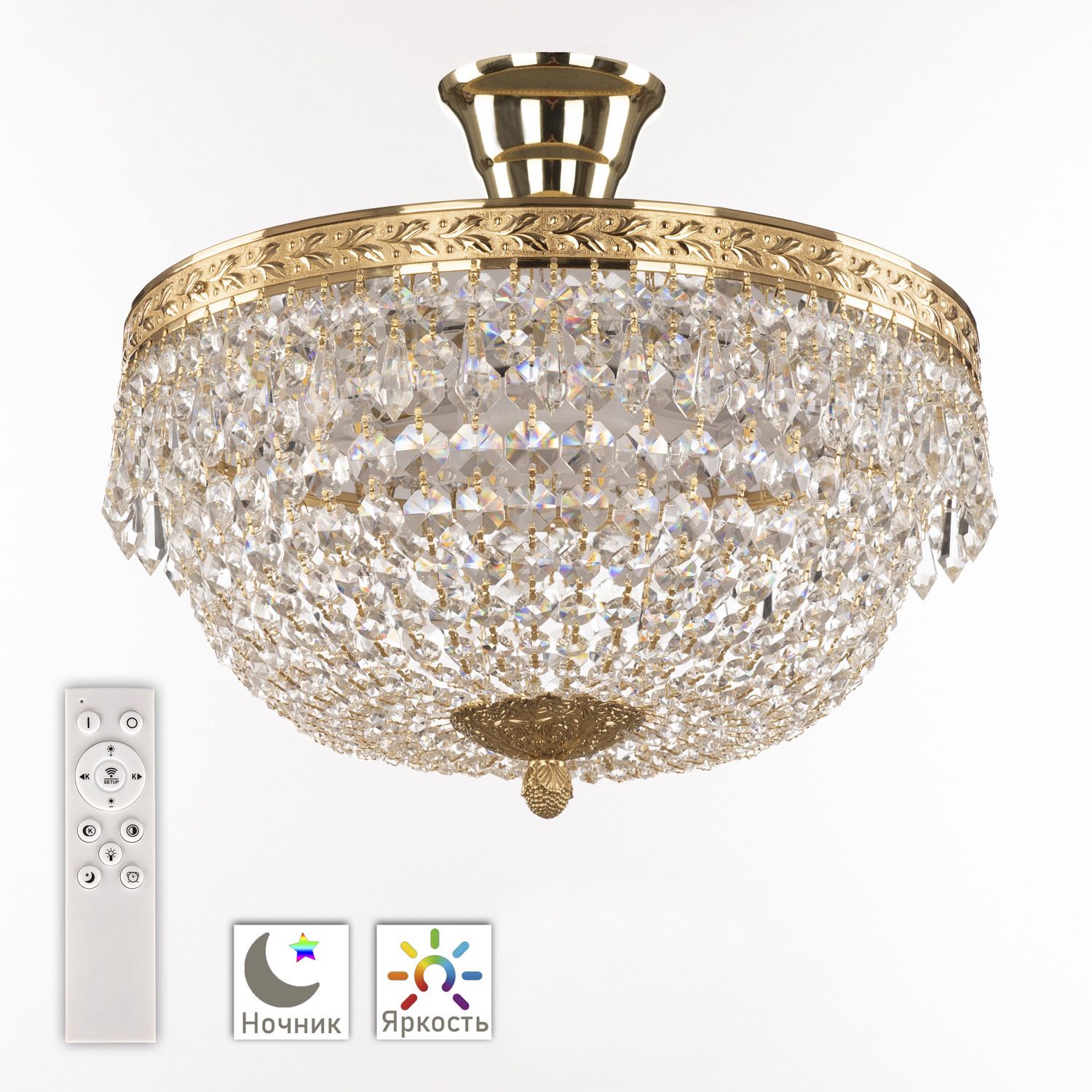 Хрустальная люстра Bohemia Ivele Crystal 19011/35IV/LED-DIM G_BI