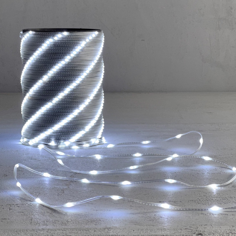 Гирлянда Роса Про 20м белая 24В, 400 LED, Провод Прозрачный ПВх, IP65 LTC RosaPro400-10-1W