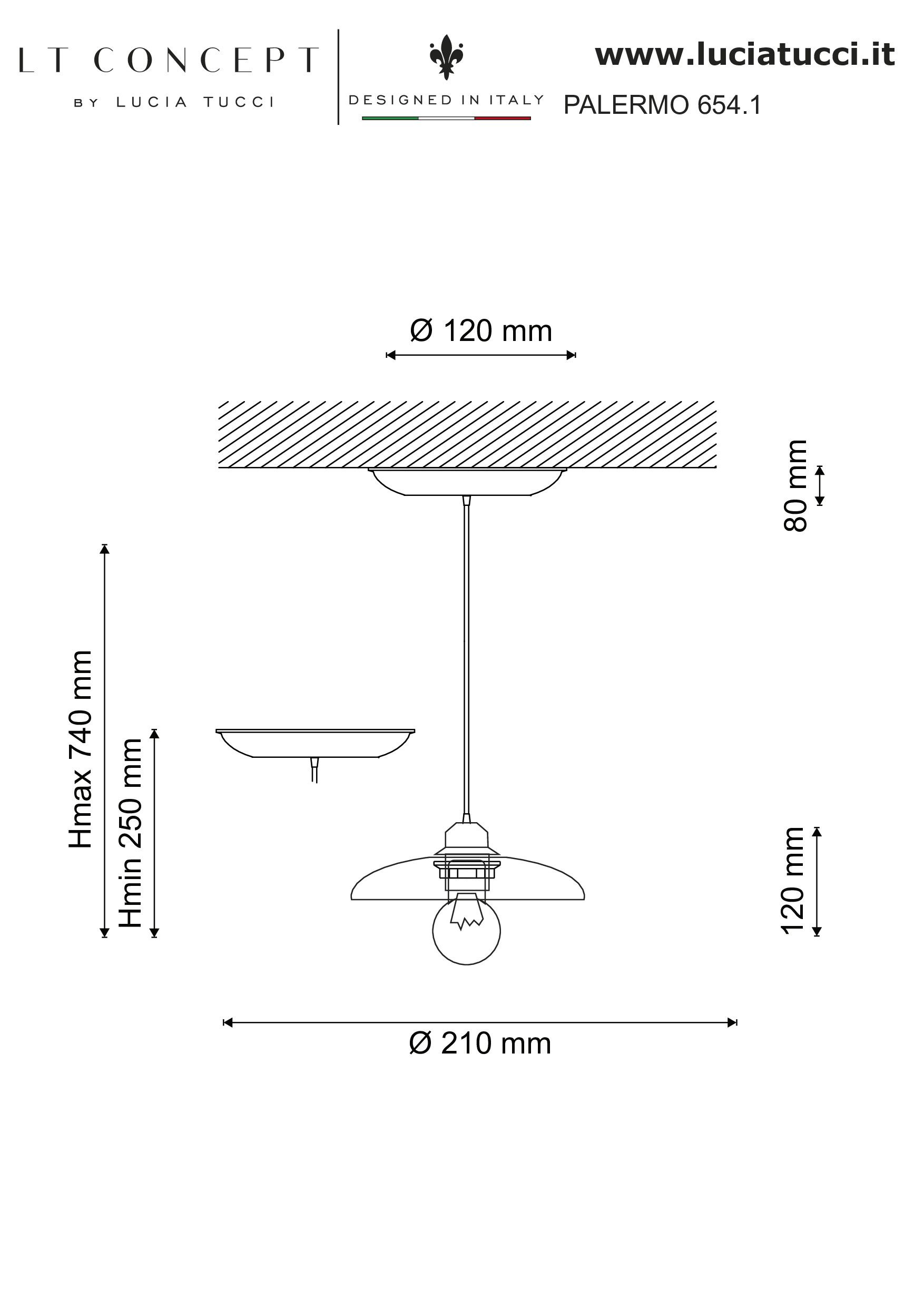 Подвесной светильник Lucia Tucci PALERMO PALERMO 654.1