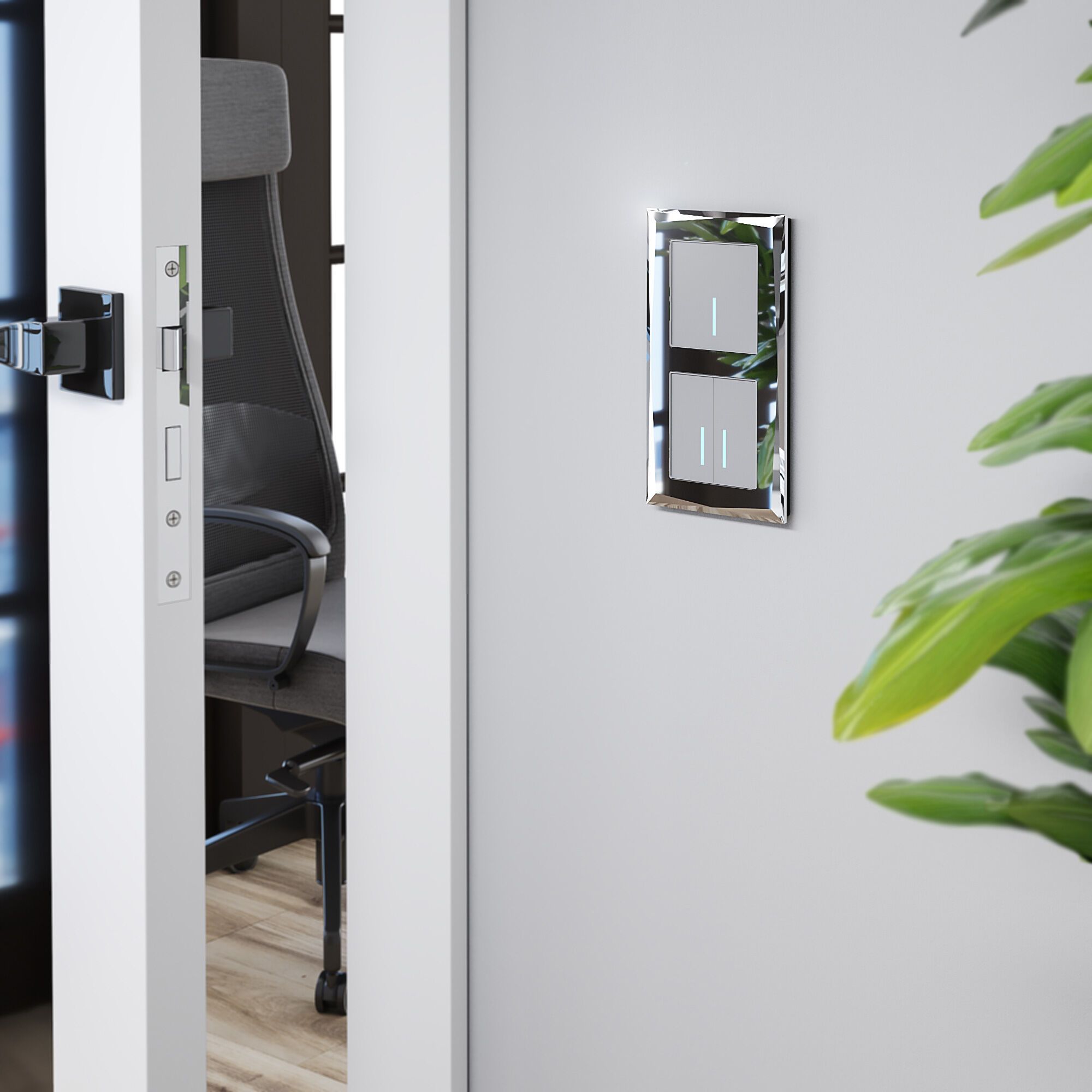 Сенсорный выключатель одноклавишный с подсветкой 1000 Вт Werkel a057680_WR