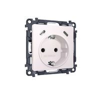 Комплект механизма электрической розетки 2USB С+C 20W (быстрая зарядка) с/з на винтовых зажимах 16A-250V ALFA Жемчуг QUANT (AP2105, VM165) Ambrella Volt MA210510_AMB