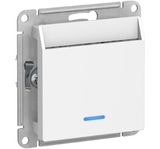 Карточный выключатель одноклавишный с подсветкой встраиваемый (белый) Systeme Electric ATN000167