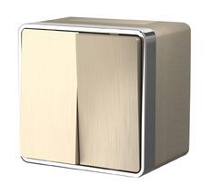 Выключатель двухклавишный влагозащищенный Werkel Gallant a051045_WR