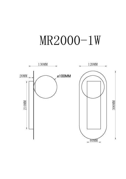 Настенный светильник MyFar July MR2000-1W