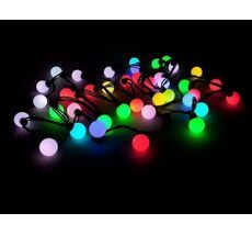 Гирлянда Шарики 5м RGB 220В, Диаметр Шарика 40мм, 20 LED, Провод Черный Каучук, IP65 LTC HB20-1-2RGB