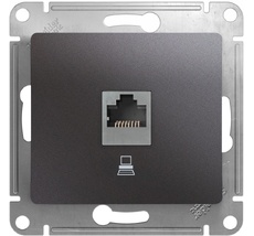 Розетка встраиваемая Ethernet RJ-45 (графит) Systeme Electric GSL001381K