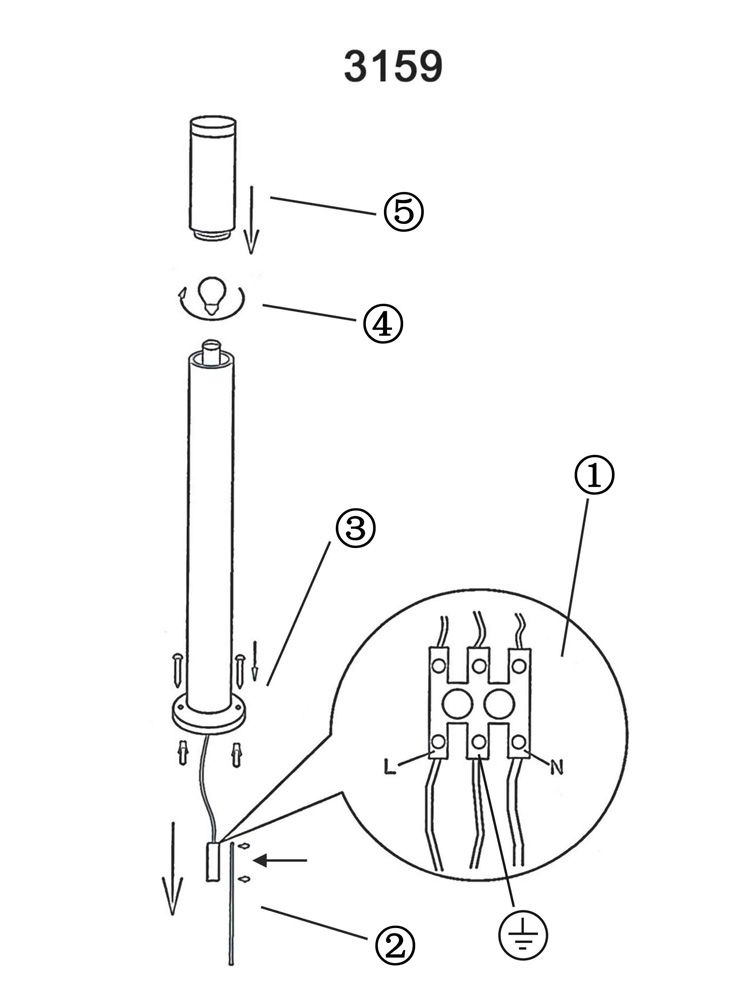 Наземный уличный светильник Boston 3159_GL