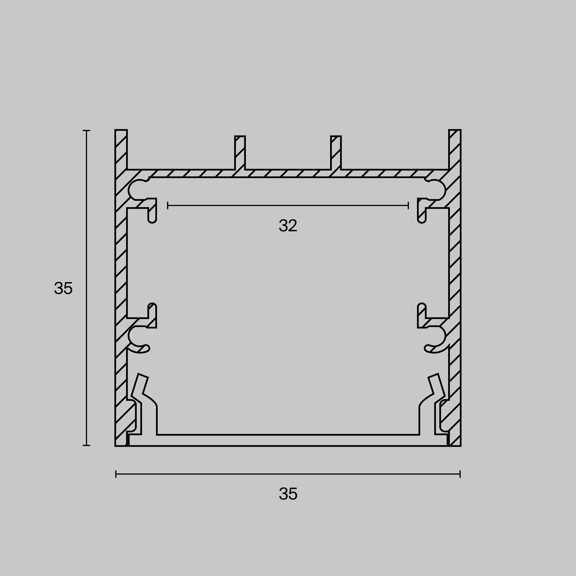 Профиль для светодиодной ленты Maytoni ALM-3535B-S-2M_MY