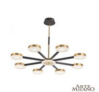 Подвесная люстра на штанге Arte Milano Ferrara 272079/8 BK/GD