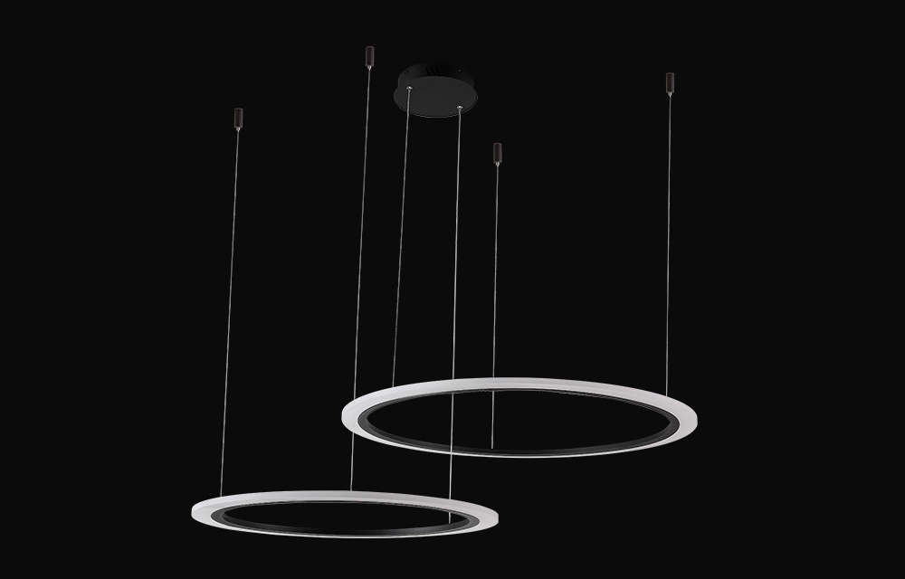 Подвесной светильник Crystallux MANZANA SP53W LED D600+800 BLACK_CR