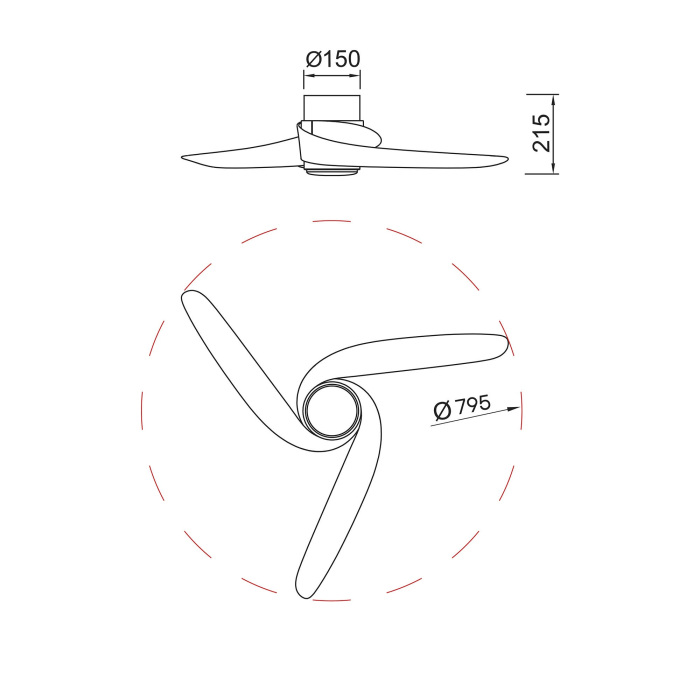Люстра-вентилятор Mantra GROENLAND 9061_MN