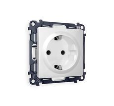 Розетка Ambrella Volt ALFA с заземлением со шторкми 2P+E 16A-250V QUANT MA107010_AMB