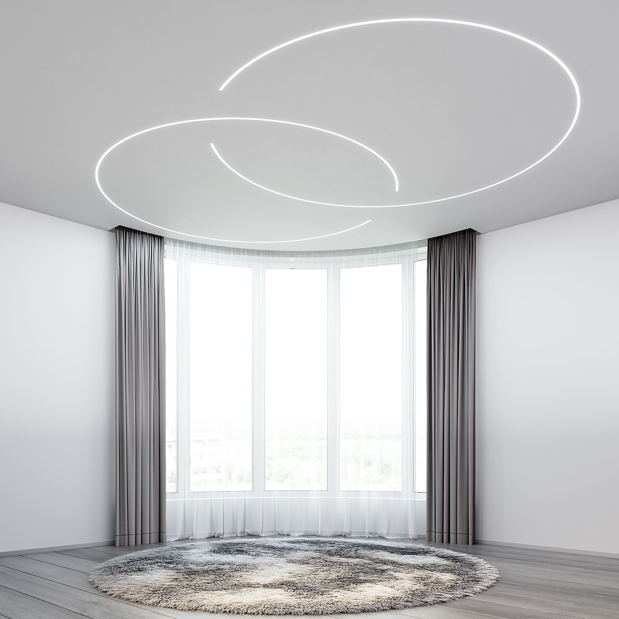 LL-2-ALP024 Встраиваемый гибкий алюминиевый профиль под ГКЛ 9,5мм (под ленту до 9,5mm) Elektrostandard a067732_ES