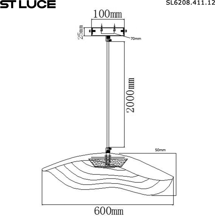 Подвесной светильник ST LUCE OASIS SL6208.411.12