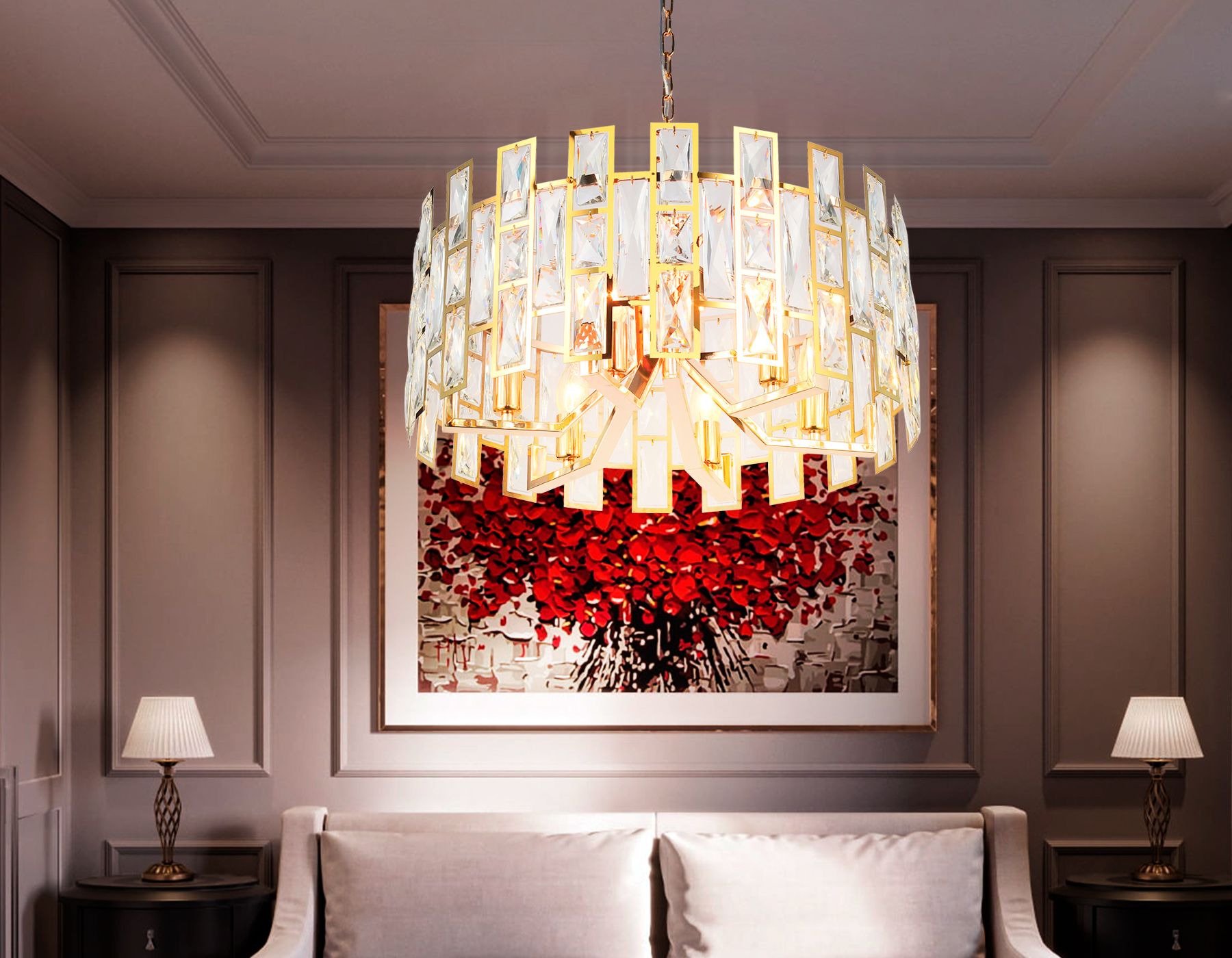 Подвесная люстра Ambrella light с хрусталем TR Traditional TR5061_AMB