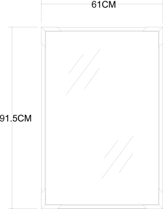 Зеркало прямоугольное с золотыми вставками Garda Decor 19-OA-9144