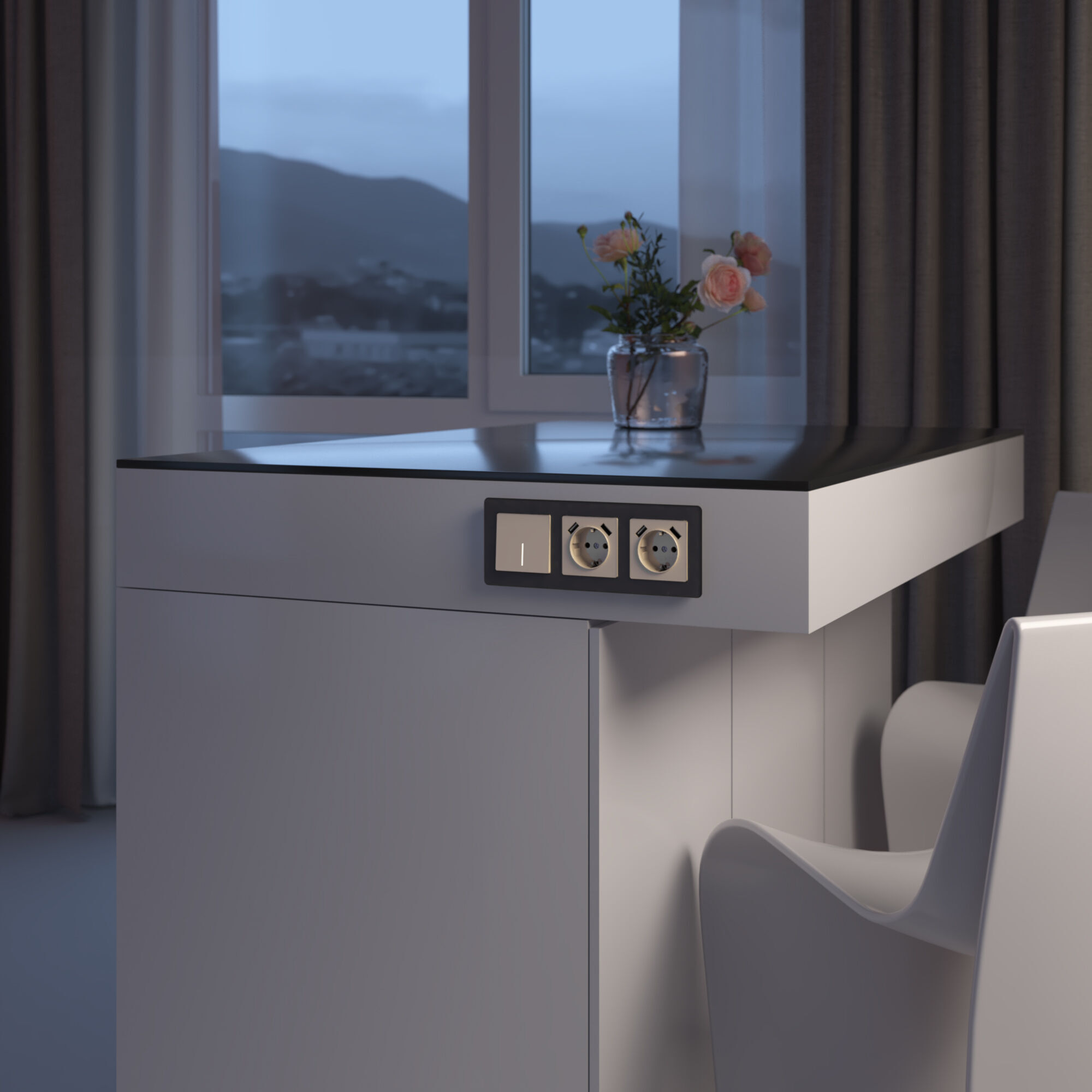 Выключатель одноклавишный с подсветкой Werkel a064053_WR